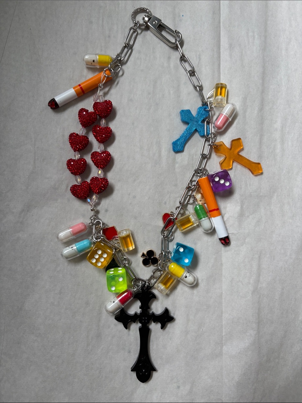 Relic Theory "Forgive Me" Charm Necklace